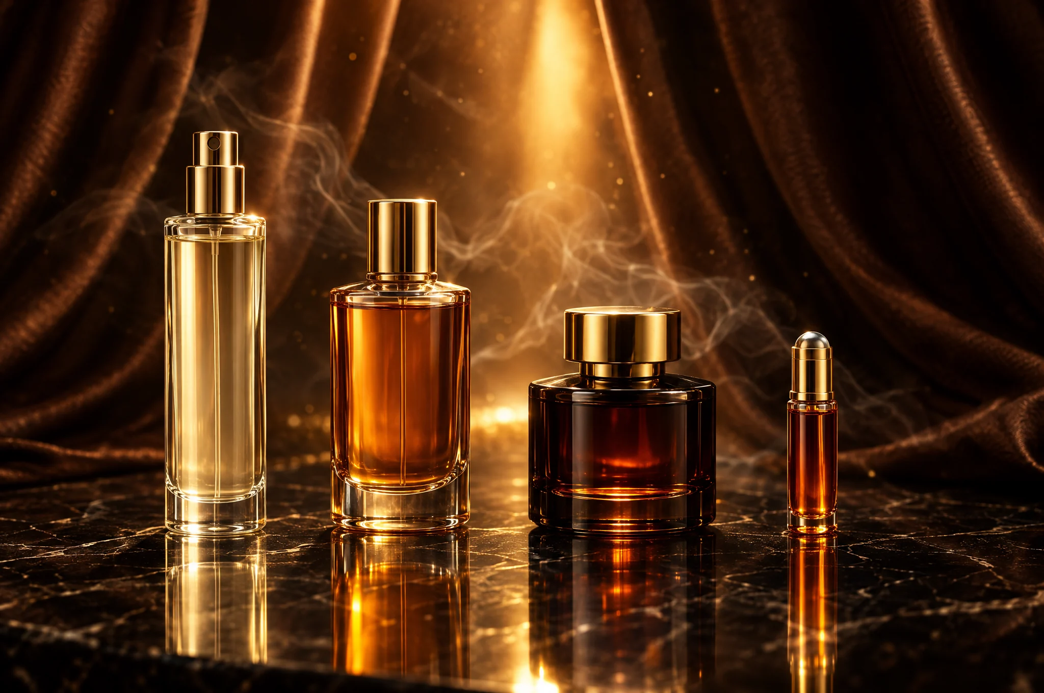 Illustrasjon: Eau de Parfum, Extrait eller parfymeolje?
